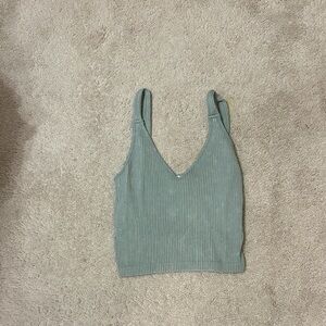 Wishlist Ribbed Knit Tank Top - Teal